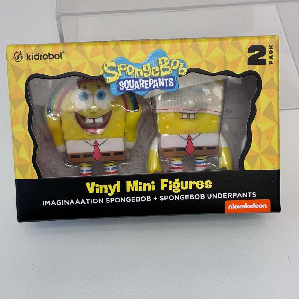 Kidrobot SpongeBob SquarePants Imaginaaation and Underpants Vinyl Figs 2-Pack